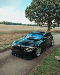 BMW 1 Series F20 Pre - LCI EVO - 1 Gloss Black Front Splitter by ZAERO (2011 - 2015) - Evolve Automotive