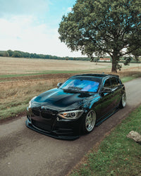 BMW 1 Series F20 Pre - LCI EVO - 1 Gloss Black Front Splitter by ZAERO (2011 - 2015) - Evolve Automotive