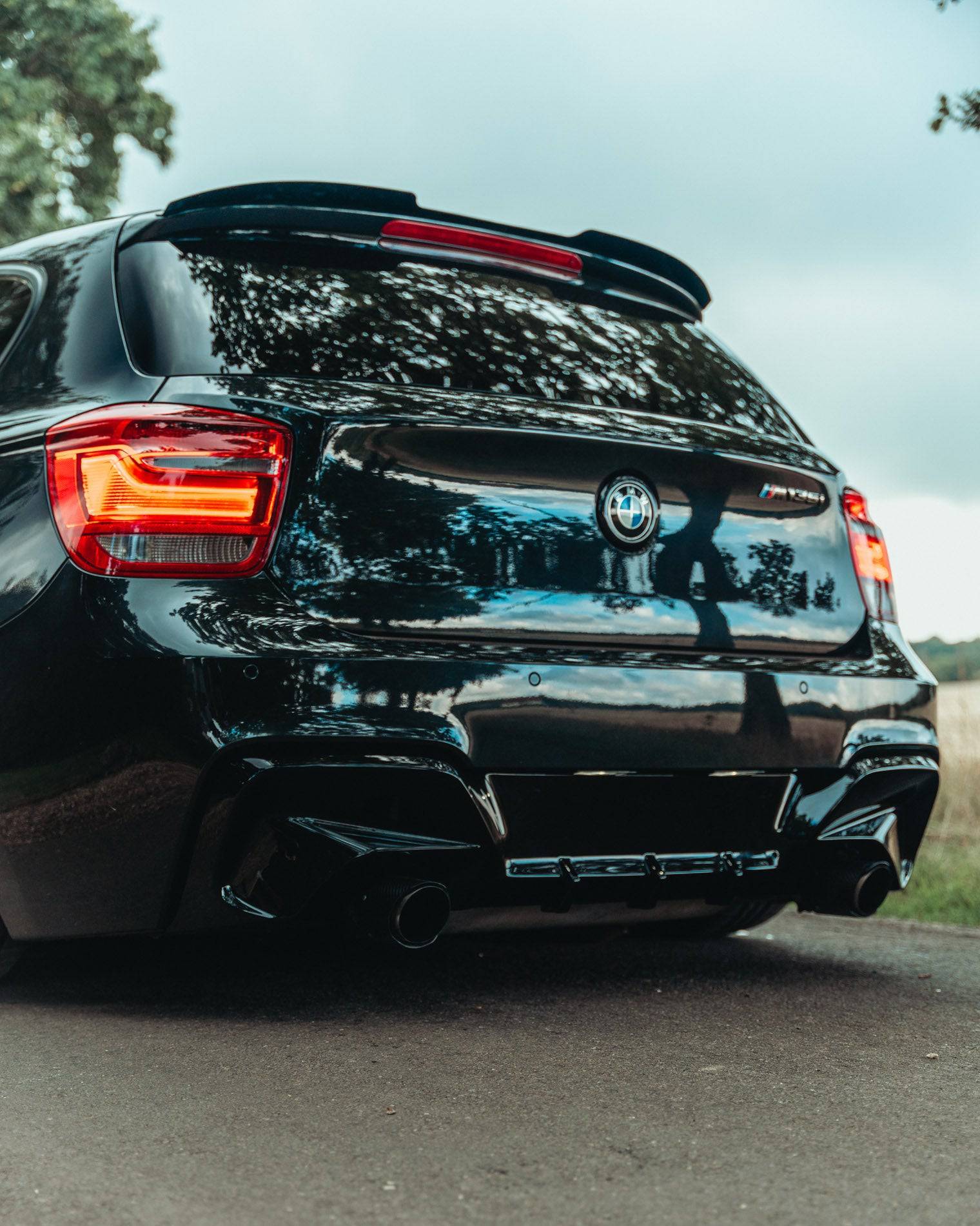 BMW 1 Series & M135i F20 F21 Pre - LCI EVO - 1 Gloss Black Rear Diffuser by ZAERO (2011 - 2015) - Evolve Automotive