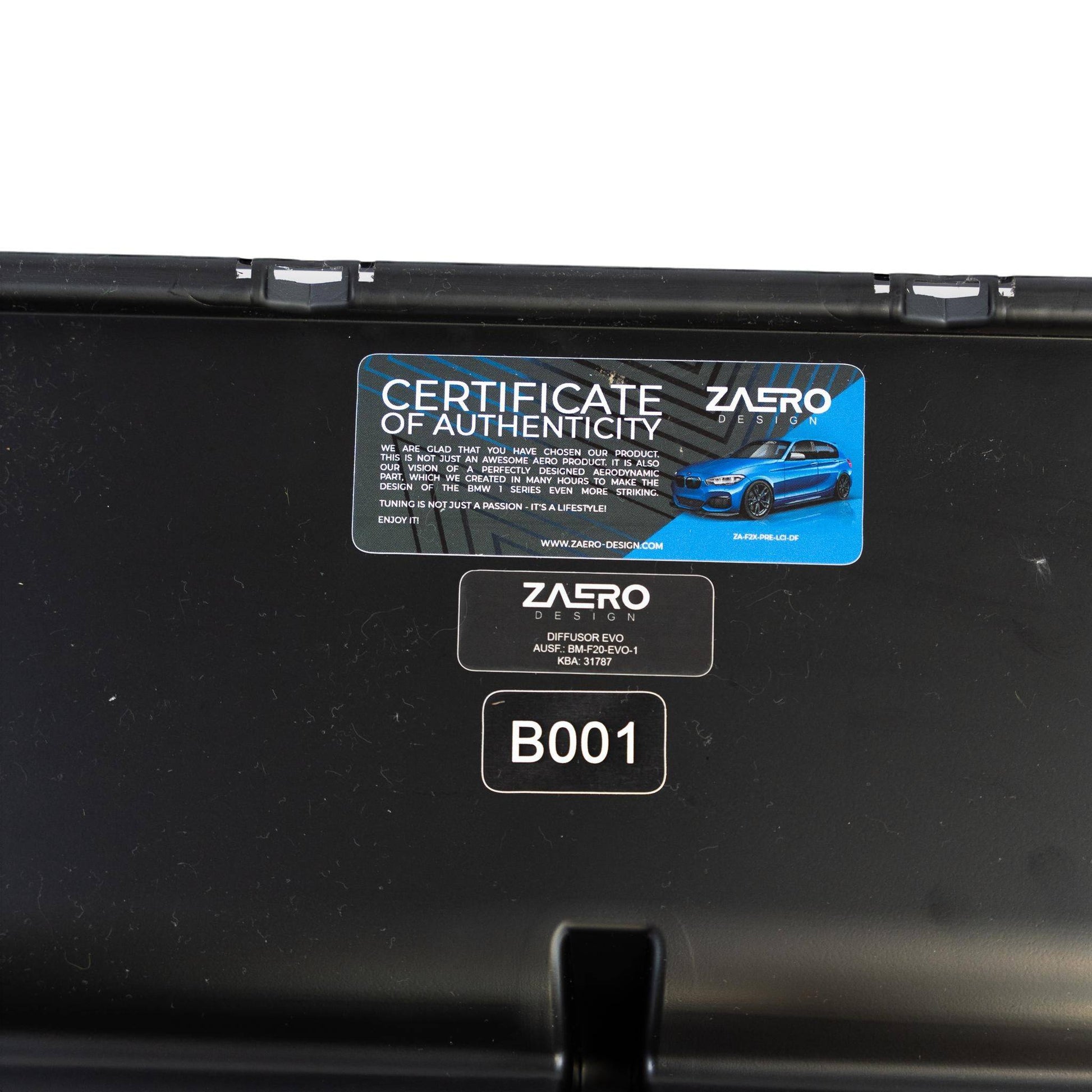 BMW 1 Series & M135i F20 F21 Pre - LCI EVO - 1 Gloss Black Rear Diffuser by ZAERO (2011 - 2015) - Evolve Automotive