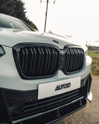 BMW iX3, X3 LCI G01 & X4 LCI G02 Gloss Black Competition Front Splitter (2021+) - Evolve Automotive