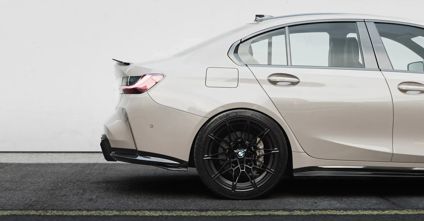 BMW M3 G80 G81 EVO - S Gloss Black Diffuser Extensions by ZAERO (2021+) - Evolve Automotive