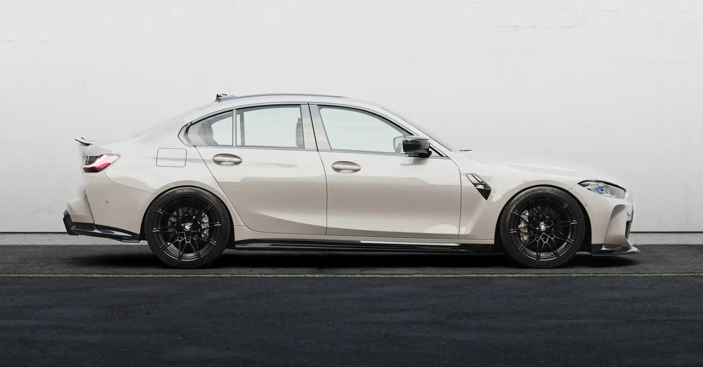 BMW M3 G80 G81 EVO - S Gloss Black Diffuser Extensions by ZAERO (2021+) - Evolve Automotive