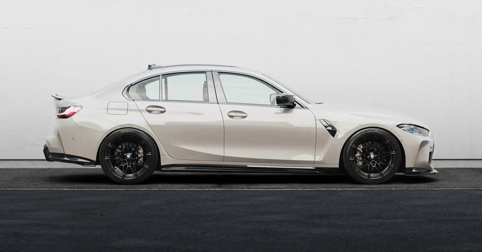 BMW M3 G80 G81 EVO - S Gloss Black Side Skirts by ZAERO (2021+) - Evolve Automotive