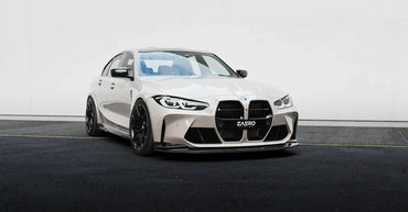 BMW M3 G80 G81 & M4 G82 G83 EVO - S Gloss Black Front Kidney Grilles by ZAERO (2021+) - Evolve Automotive