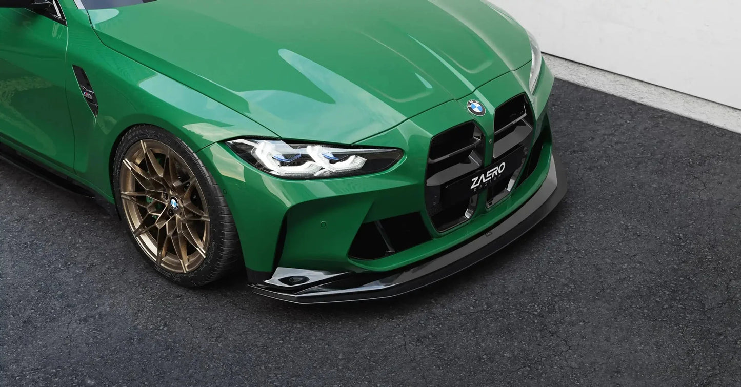 BMW M3 G80 G81 & M4 G82 G83 EVO - S Gloss Black Front Kidney Grilles by ZAERO (2021+) - Evolve Automotive