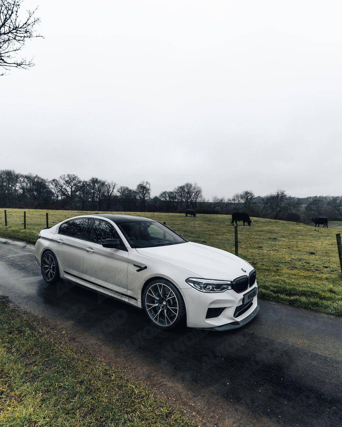 Carbon Fibre Competition Front Splitter for BMW M5 (2017 - 2020, F90) - Evolve Automotive