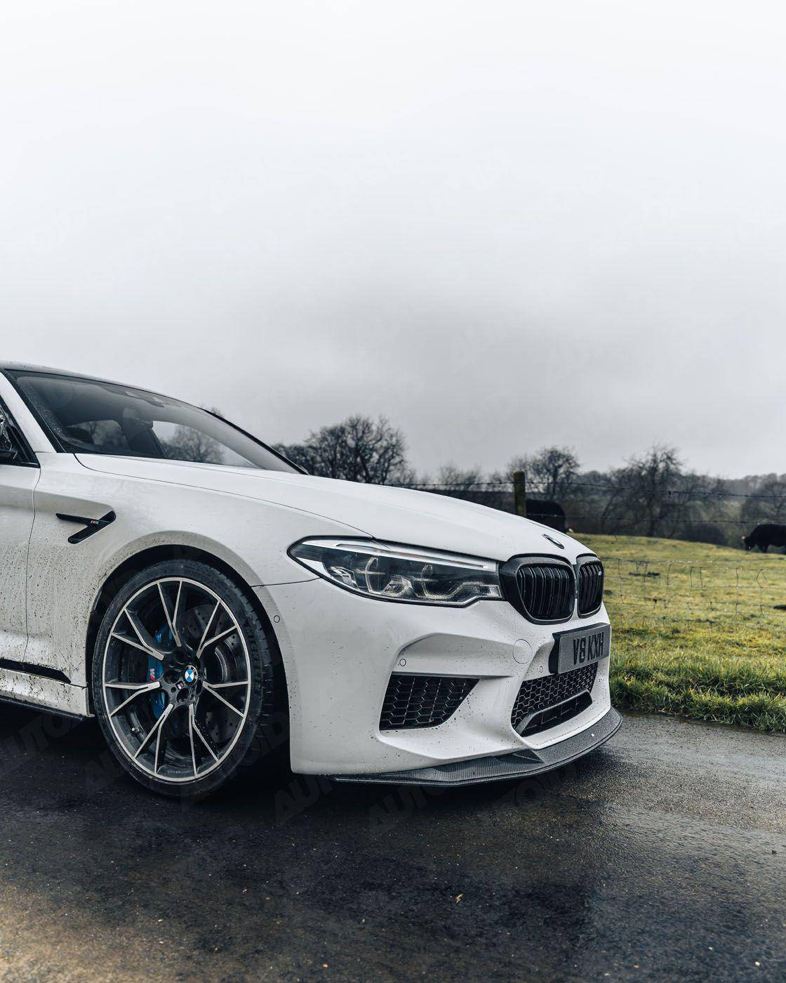 Carbon Fibre Competition Front Splitter for BMW M5 (2017 - 2020, F90) - Evolve Automotive