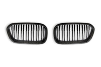 Carbon Fibre Double Slat Kidney Grilles for BMW 1 Series (2015 - 2019, LCI F20 F21) - Evolve Automotive