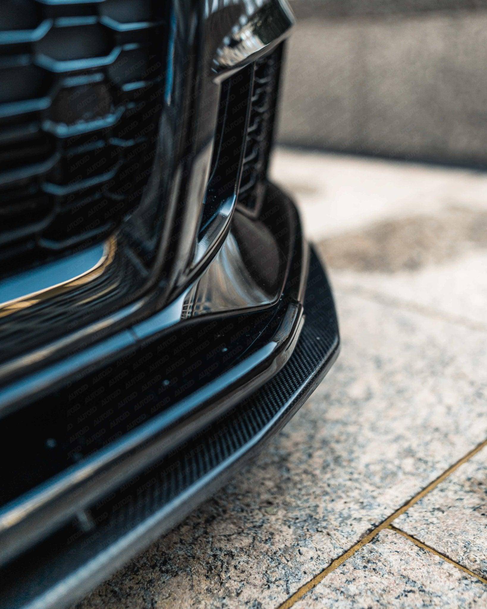 Carbon Fibre Front Splitter for Audi RS3 (2017 - 2020, 8V LCI) - Evolve Automotive