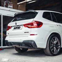Carbon Fibre Performance Rear Diffuser for BMW X3 M40i (2018 - 2020, G01 Pre - LCI) - Evolve Automotive