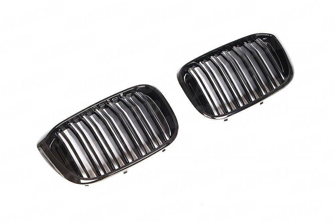 Gloss Black Kidney Grilles for BMW X3 & X4 (2019 - 2022, G01 G02) - Evolve Automotive