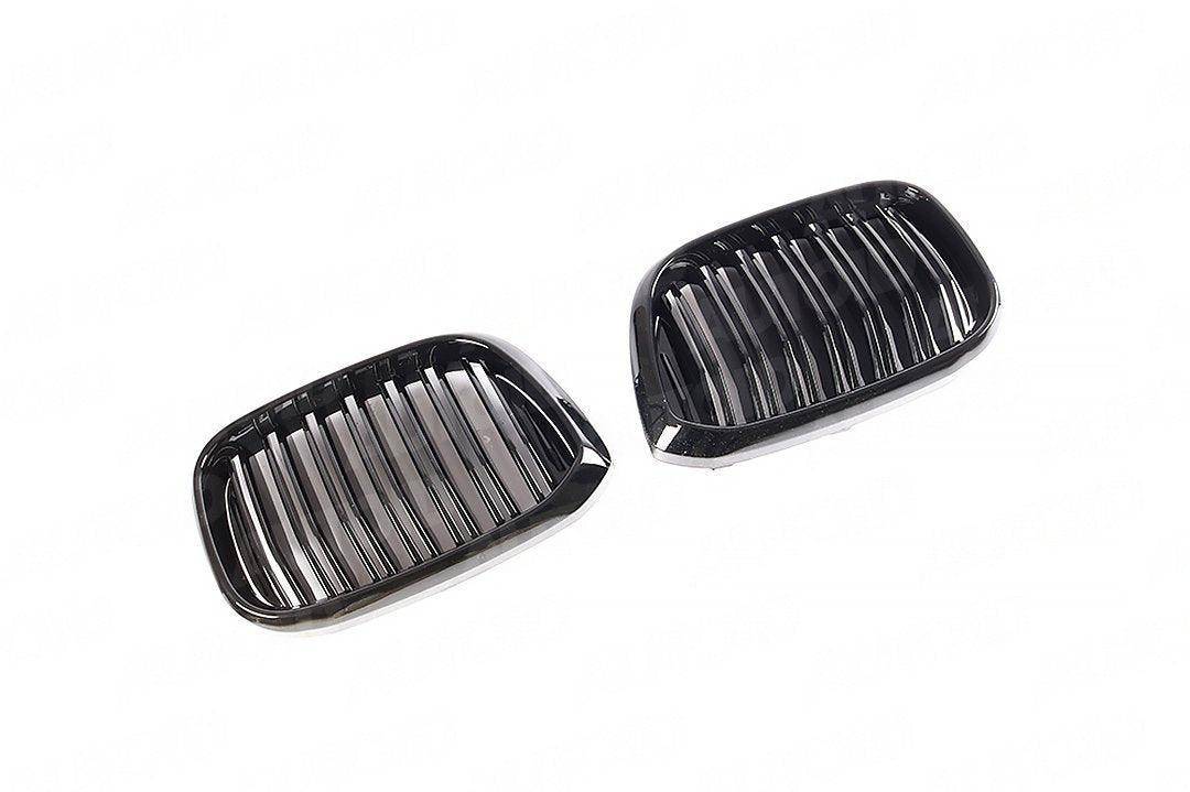 Gloss Black Kidney Grilles for BMW X3 & X4 (2019 - 2022, G01 G02) - Evolve Automotive