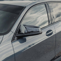 Gloss Black M Style Wing Mirror Covers for BMW & Supra (2019+, F40 F44 G29 J29) - Evolve Automotive