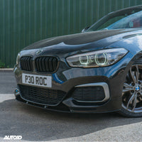 Gloss Black Performance Front Splitter for BMW 1 Series, M135i & M140i (2015 - 2019 LCI, F20 F21) - Evolve Automotive